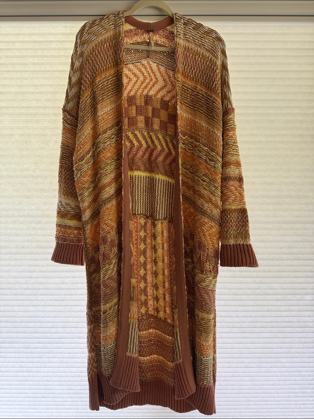 Free People Textured Knit Duster XS Dust in the Wind